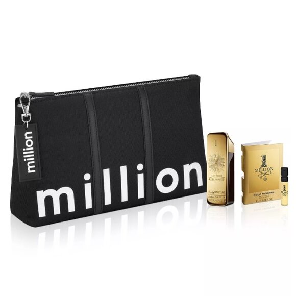 Paco Rabanne 1Million Gift Set - 3pc, Toiletry Pouch, Mini, Sample - NEW - Picture 9 of 12